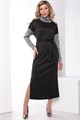 Платье "Мишель" (грей/блэк) П7985 П7985