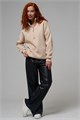Женский свитшот на молнии оверсайз начес 14427 49449