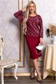 Костюм с юбкой Совершенство форм (бордовое) К14835-10М К14835-10М