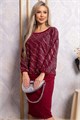 Костюм с юбкой Совершенство форм (бордовое) К14835-10М К14835-10М