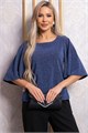 Блуза праздничная Ты ослепляешь! (темно-синяя) Б14844-8М Б14844-8М