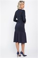 Платье с воланом Ливия (синее) П14810-10М П14810-10М