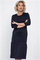 Платье с воланом Ливия (синее) П14810-10М П14810-10М