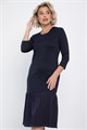 Платье с воланом Ливия (синее) П14810-10М П14810-10М