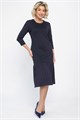 Платье с воланом Ливия (синее) П14810-10М П14810-10М