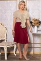Платье Анхела (бежево-бордовое) П14753-39М П14753-39М