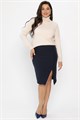 Юбка с разрезом Грейс (темно-синяя) Ю14269-30М Ю14269-30М